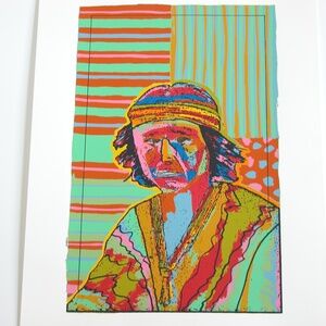 Native American Indian Silkscreen Print Pop Art Graffiti Cochise